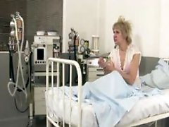 Little legal age teenager nurse licked by her classic lesbo patient